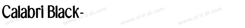 Calabri Black字体转换